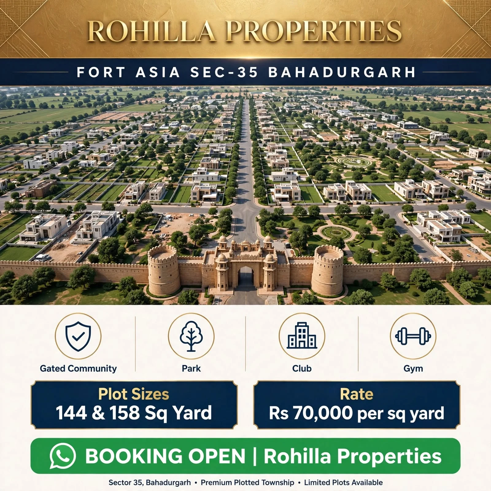 Plot Available for Sale - FORT ASIA | Sector-35, Bahadurgarh